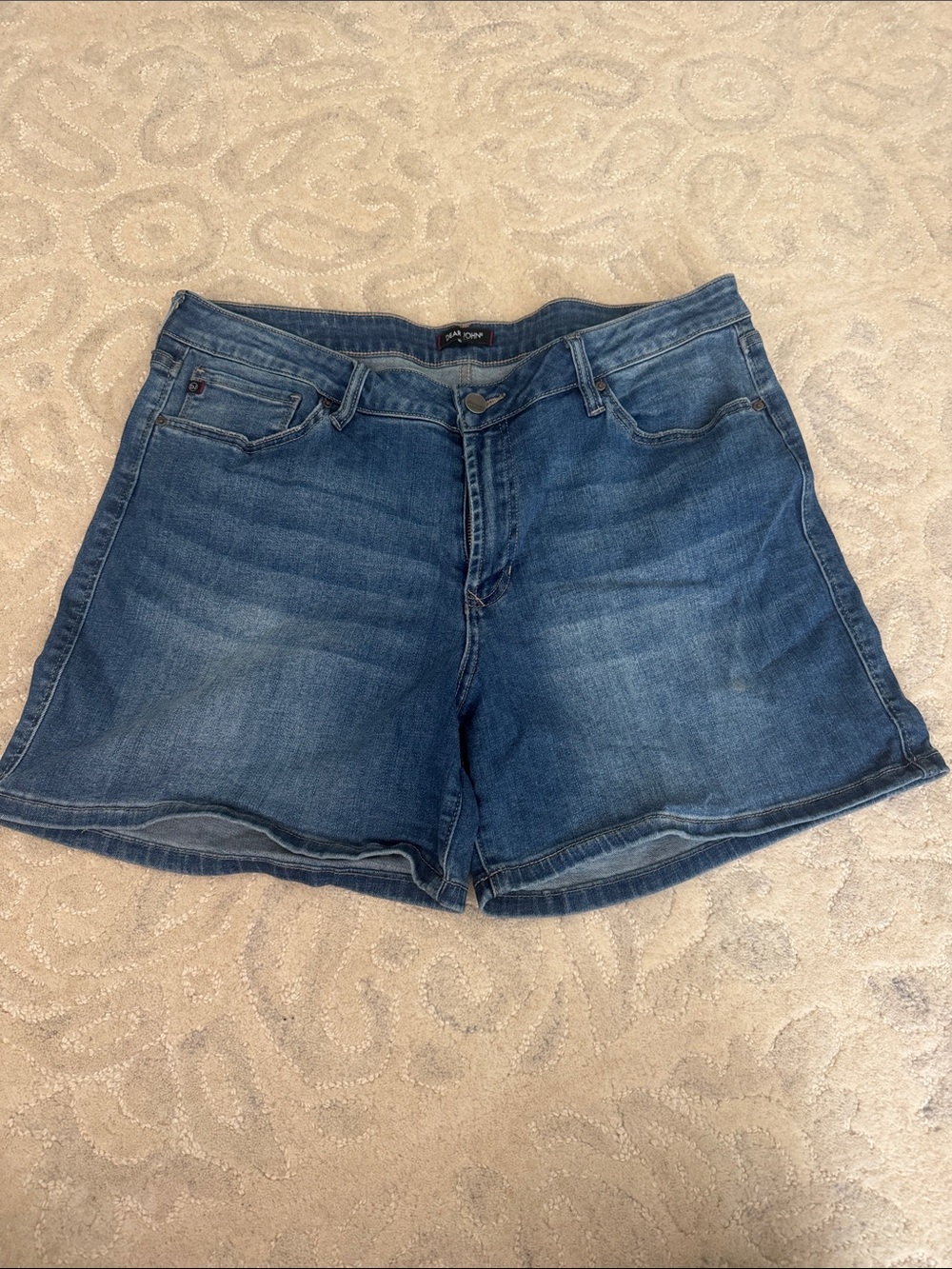 Dear John Blue Washed Denim Shorts